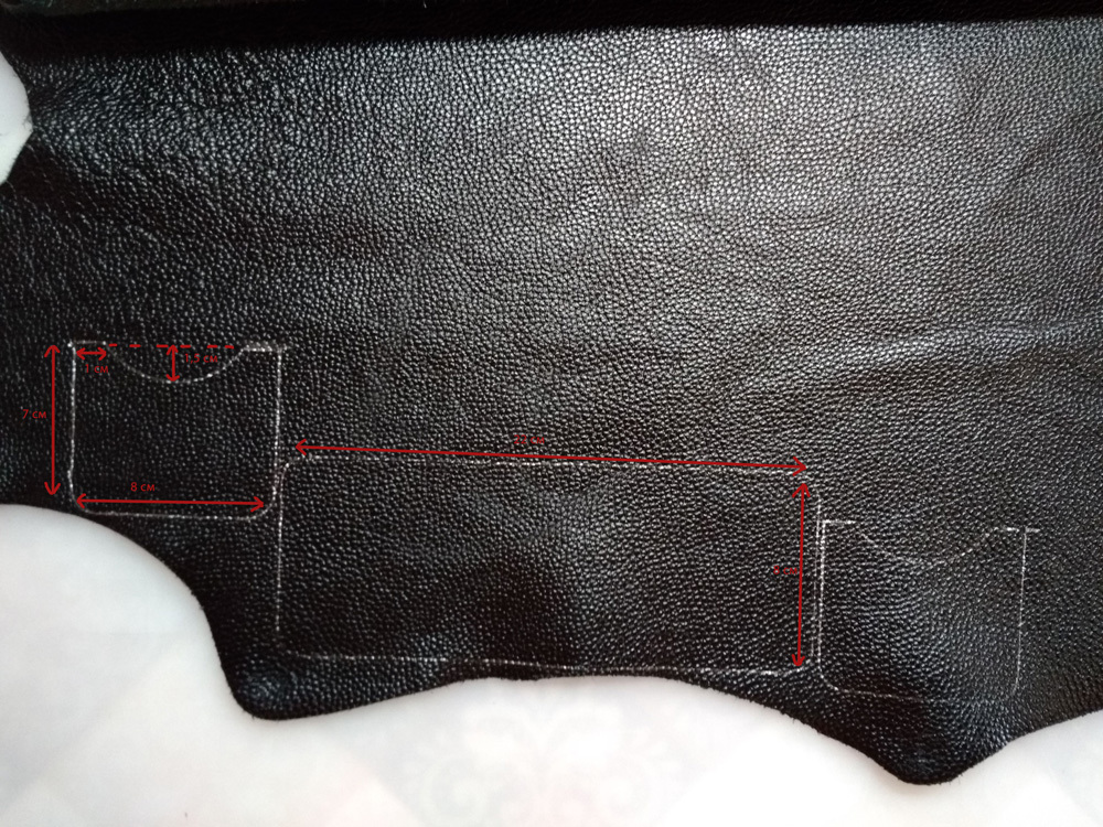 How I sewed a leather money clip - My, Leather, With your own hands, Money clip, Needlework with process, Longpost