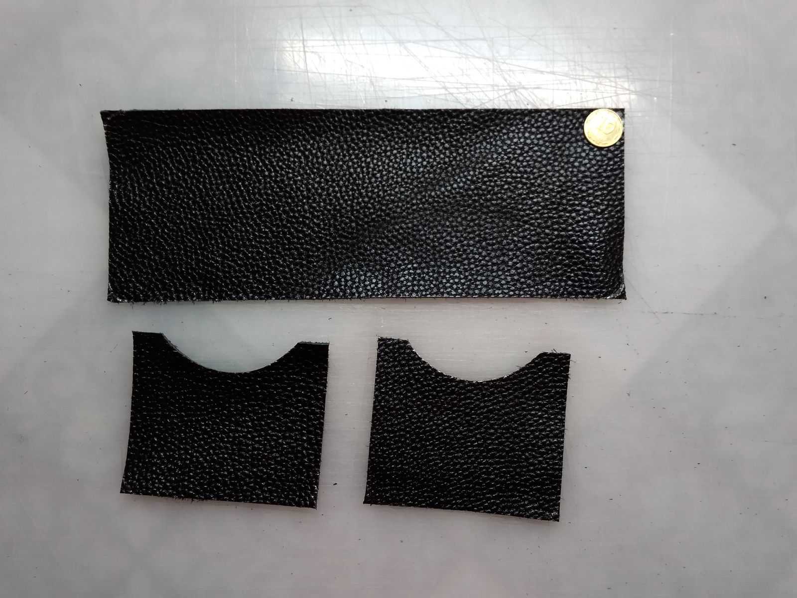 How I sewed a leather money clip - My, Leather, With your own hands, Money clip, Needlework with process, Longpost