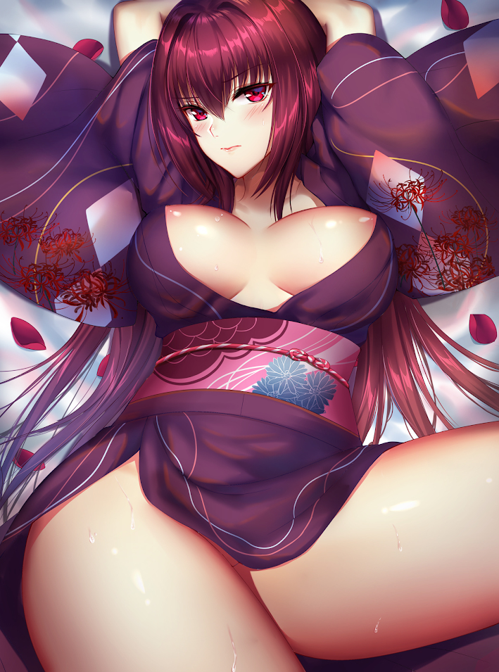 Fate Art - NSFW, Anime, Anime art, Fate, Fate grand order, Scathach, Longpost