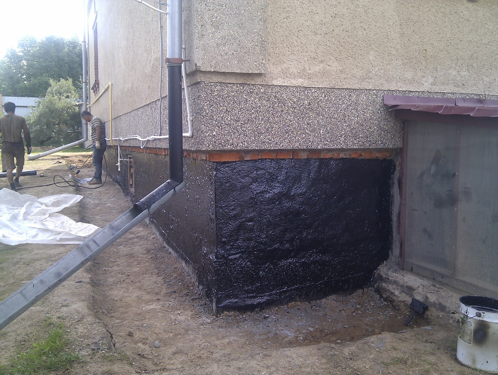 How I treated the foundation - My, , Foundation, Longpost, Waterproofing, Building, Water