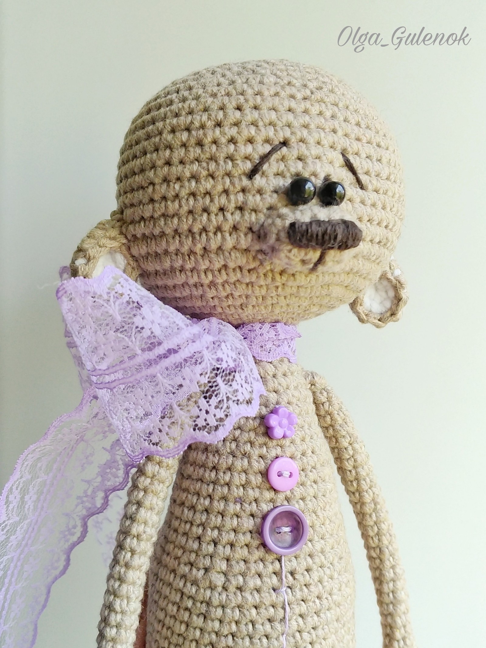 Teddy bear (hard toy) - My, Crochet, Author's toy, The Bears, Bear, Knitting, Longpost