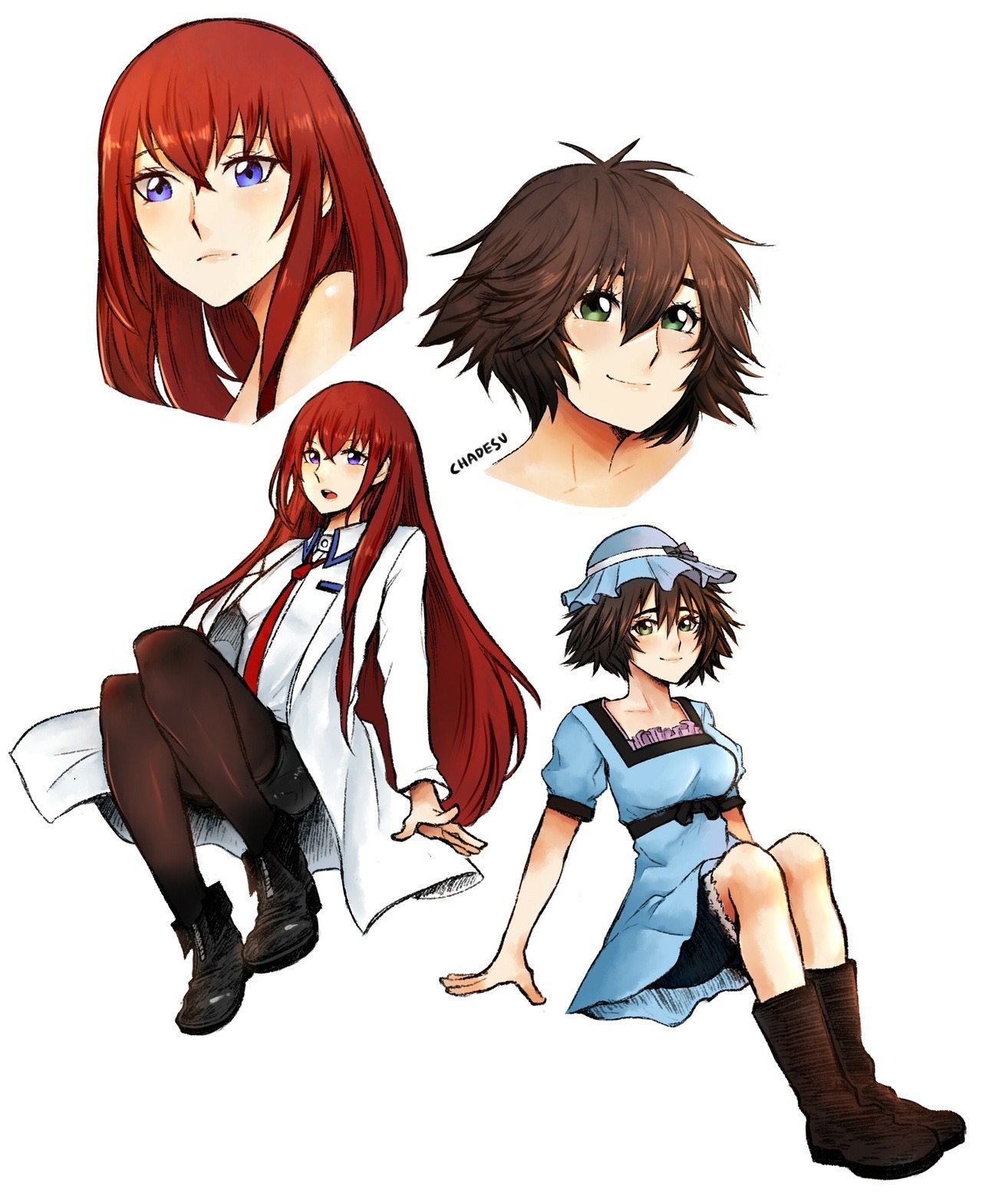 Kurisu & Mayuri - Steins gate, Anime art, Visual novel, Kurisu makise, Mayuri shiina