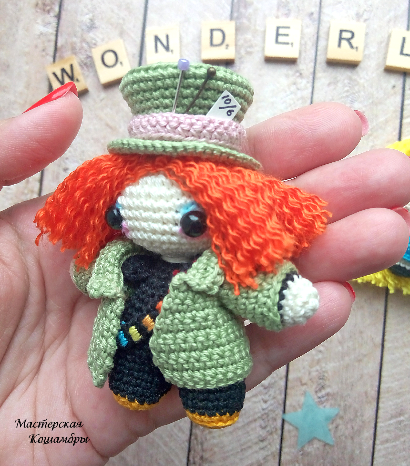 Alice and the Hatter - My, Amigurumi, Alice in Wonderland, Walt Disney, Needlework without process, Longpost, Knitting