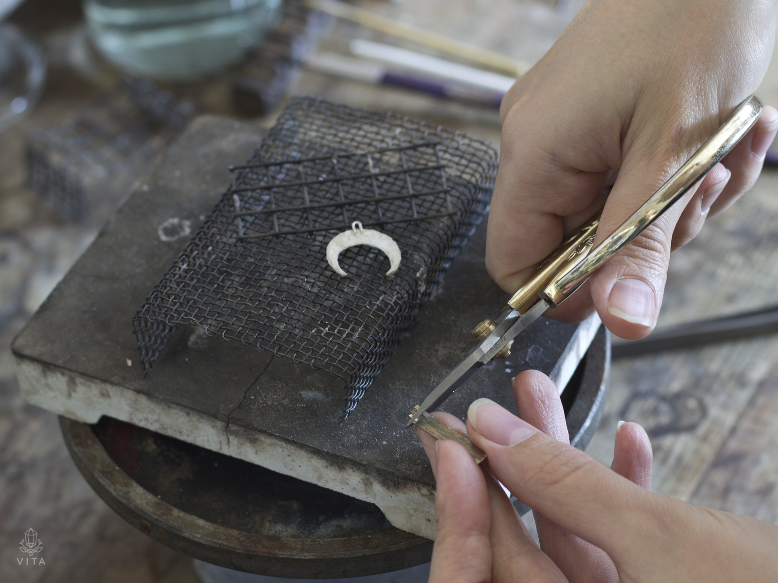 Making a set Picturesque moon - My, Needlework with process, Pendant, Earrings, Jewelcrafting, Jeweler, moon, Month, Master Class, Longpost