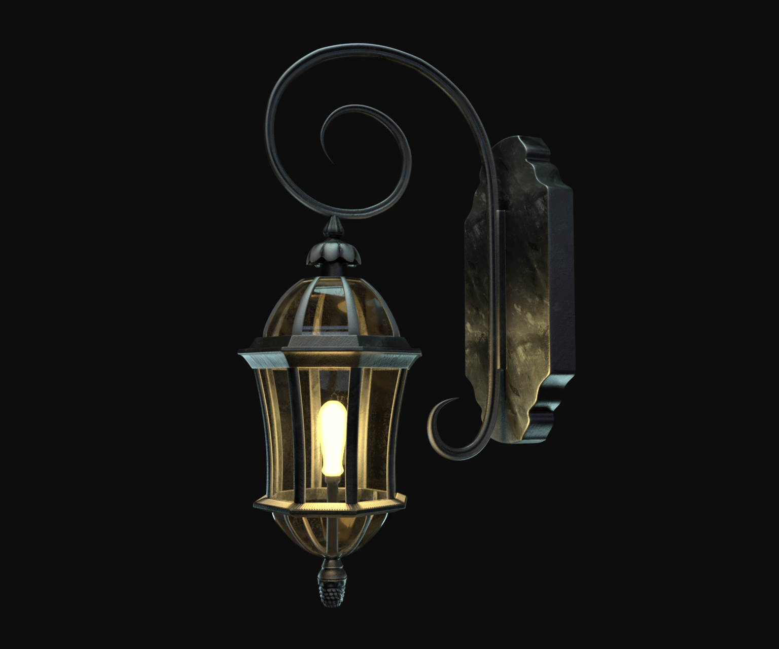 Lamp - 3D modeling, 3D, My, Blender, Lamp