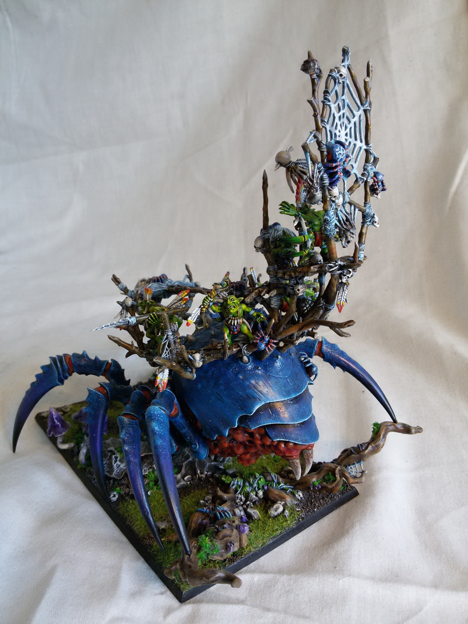 Arachnarok Spider [Warhammer Fantasy Battles] - Моё, Warhammer Fantasy Battles, Миниатюра, Покраска миниатюр, Рукоделие без процесса, Длиннопост