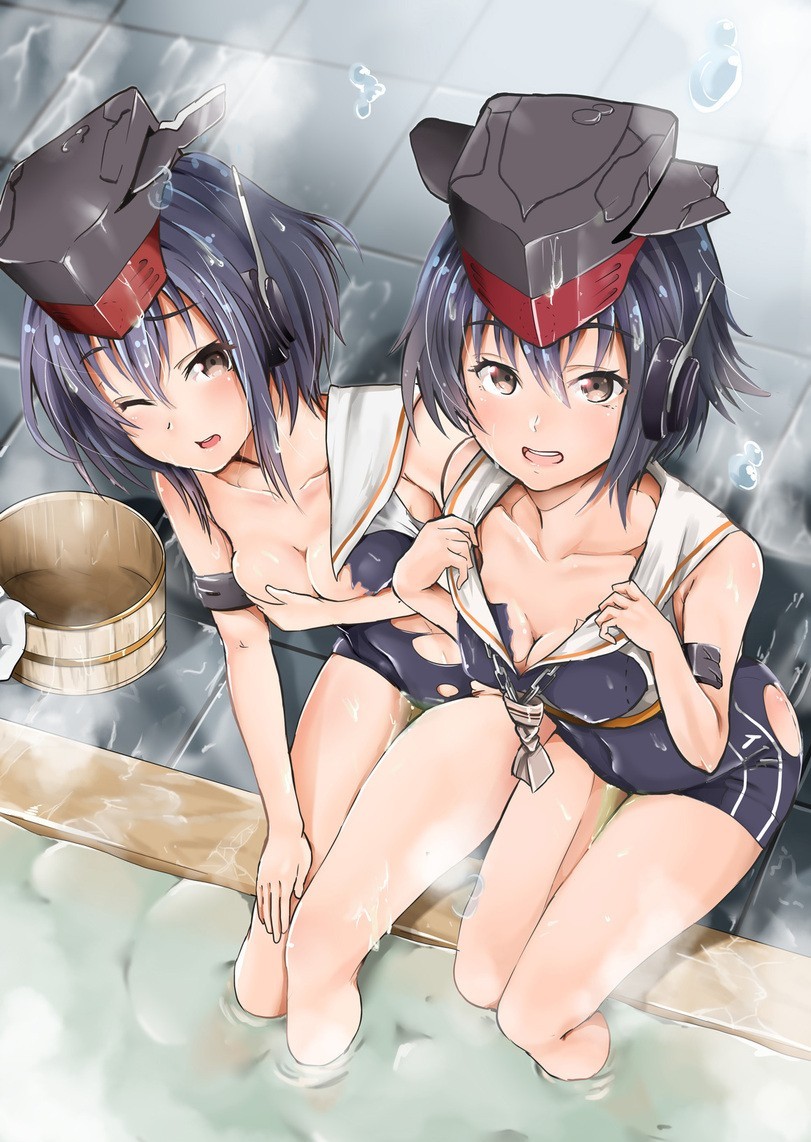 Rest after the outing - Kantai collection, , i-14, Etty, Anime, Anime art