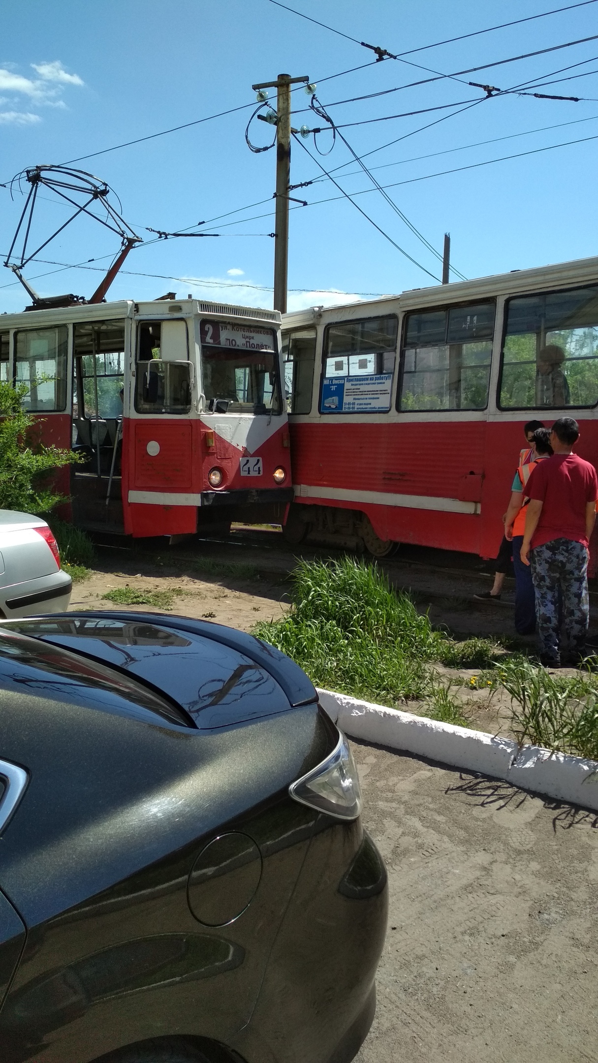 Tell me how you cut - Omsk, Tram, Road accident, The photo, Longpost