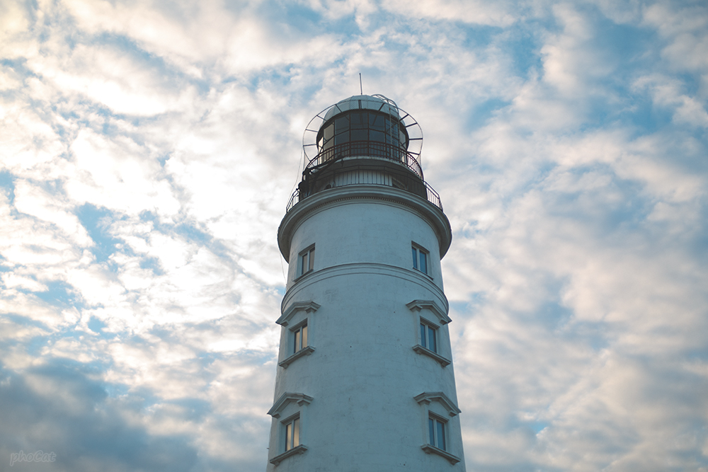 Crimean Mayak - My, , Crimea, Sevastopol, Lighthouse, Sea, Clouds, Hedgehog, Longpost