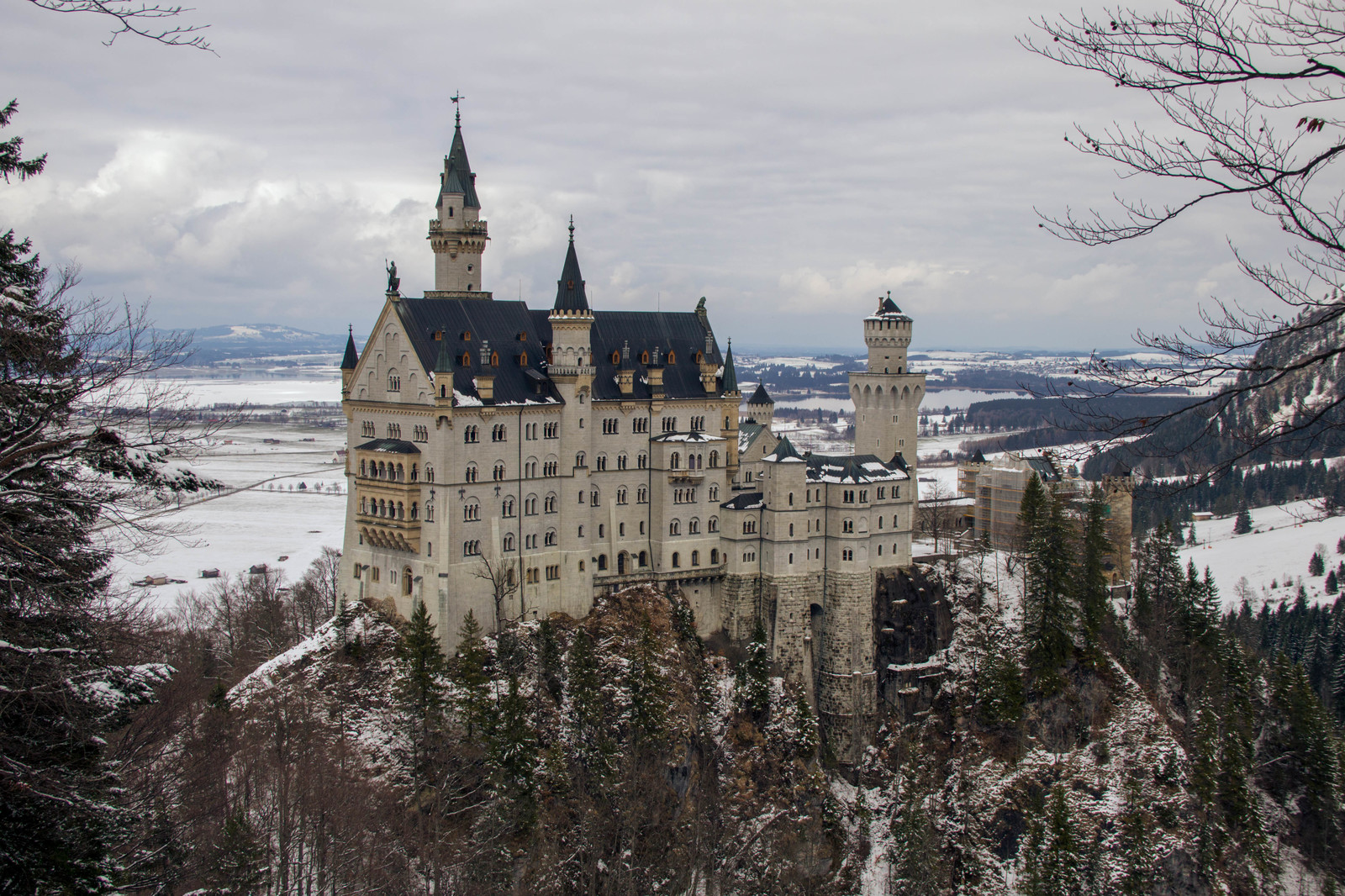 Winter Neuschwanstein - My, Fussen, Neuschwanstein, Germany, Winter, Lock, The photo, Longpost