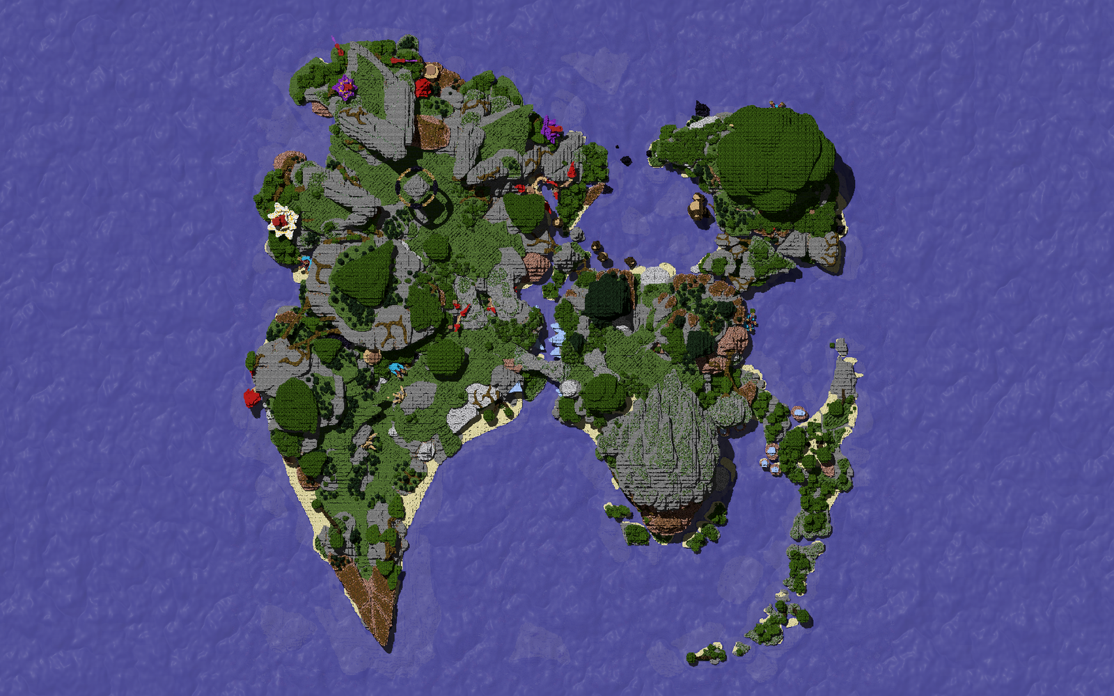 Minecraft. - My, Minecraft, Landscape, Island, Monkey, Video, Longpost