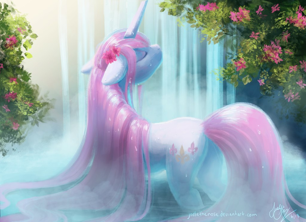 Bathing a white mare - My little pony, , Fleur Dis Lee, Joellethenose