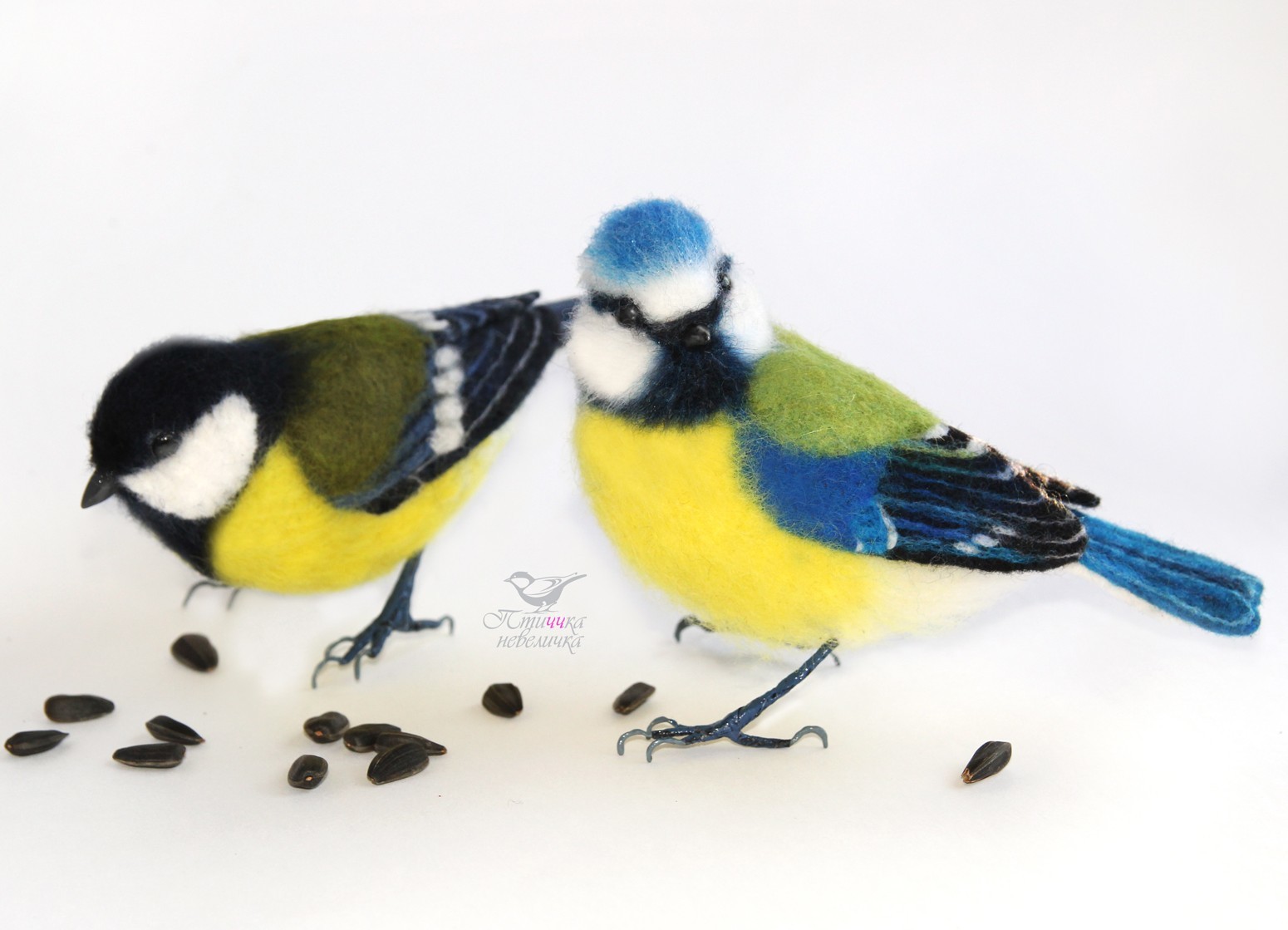 Blue Tit. Dry felting. - My, Dry felting, Needlework without process, Tit, Birds, With your own hands, Handmade, Creation, Longpost