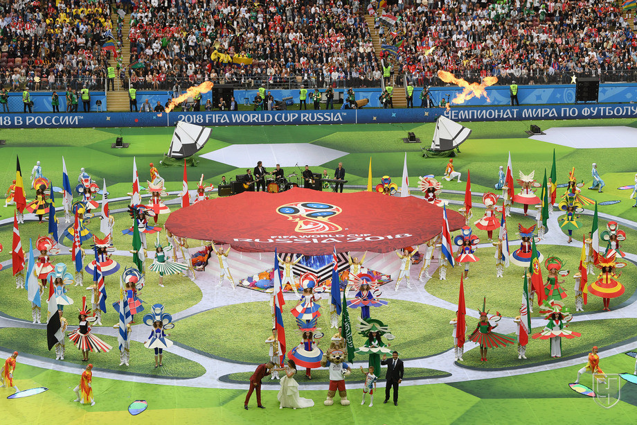 Opening of the World Cup 2018. - 2018 FIFA World Cup, Football, Robbie Williams, , Victoria Lopyreva, Ronaldo, Longpost, The photo