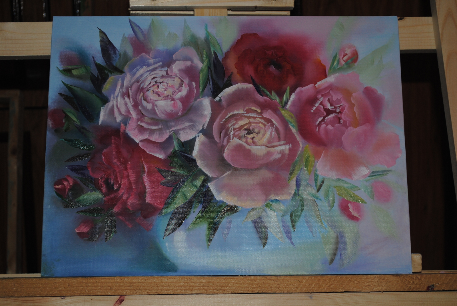 More flowers. - My, Flowers, Butter, Painting, Oil painting