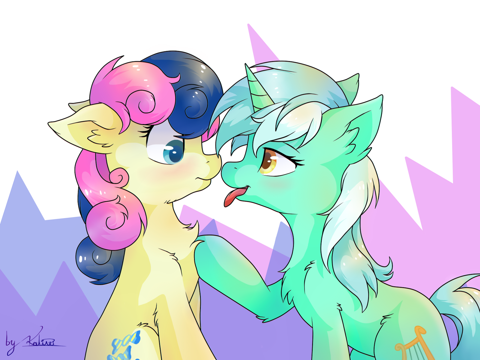 Лизь неизбежен - My Little Pony, Lyra Heartstrings, Bon Bon, MLP Lesbian