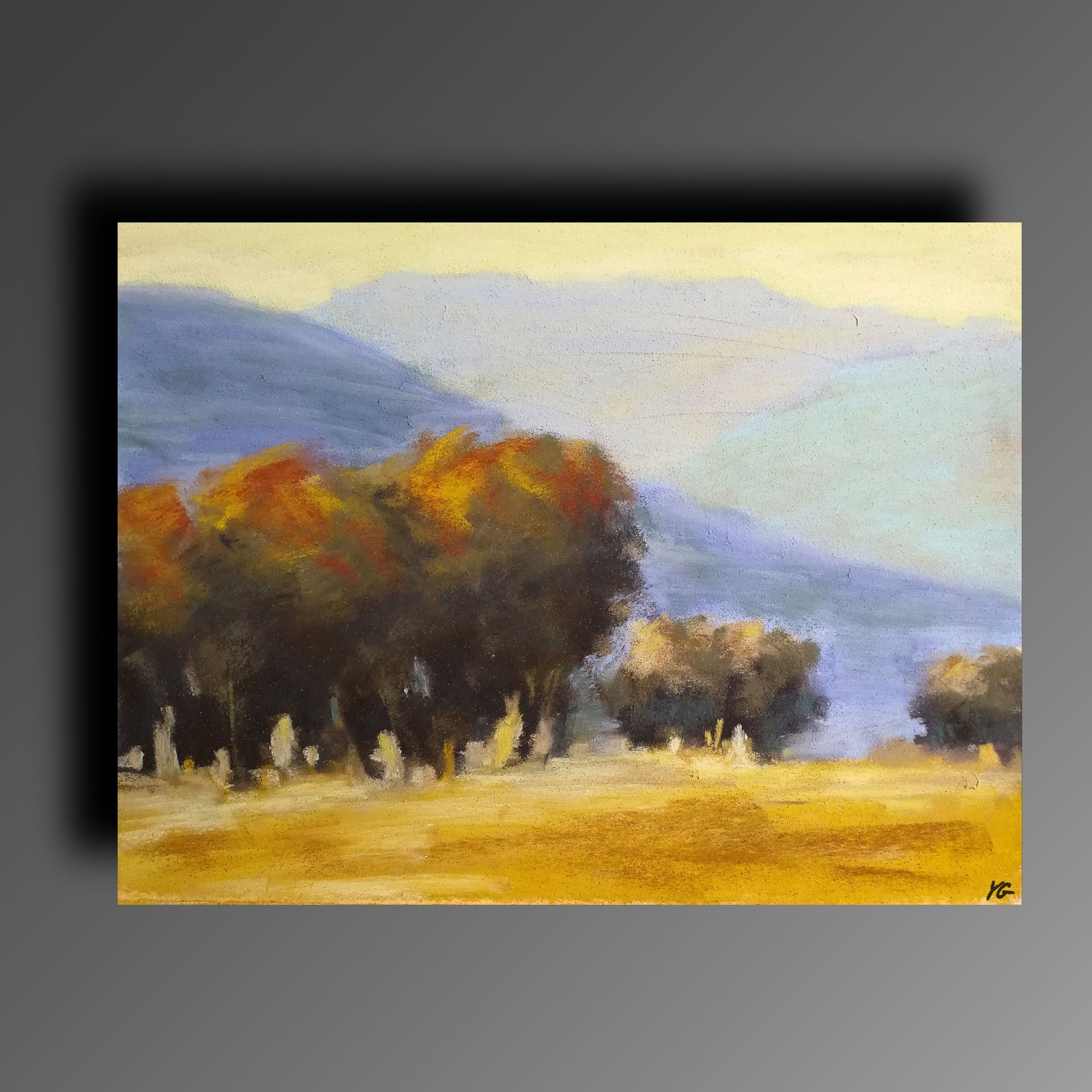 Demo work from the book The painterly approach by Bob Rohm - My, Pastel, Painting, Tree, Grove