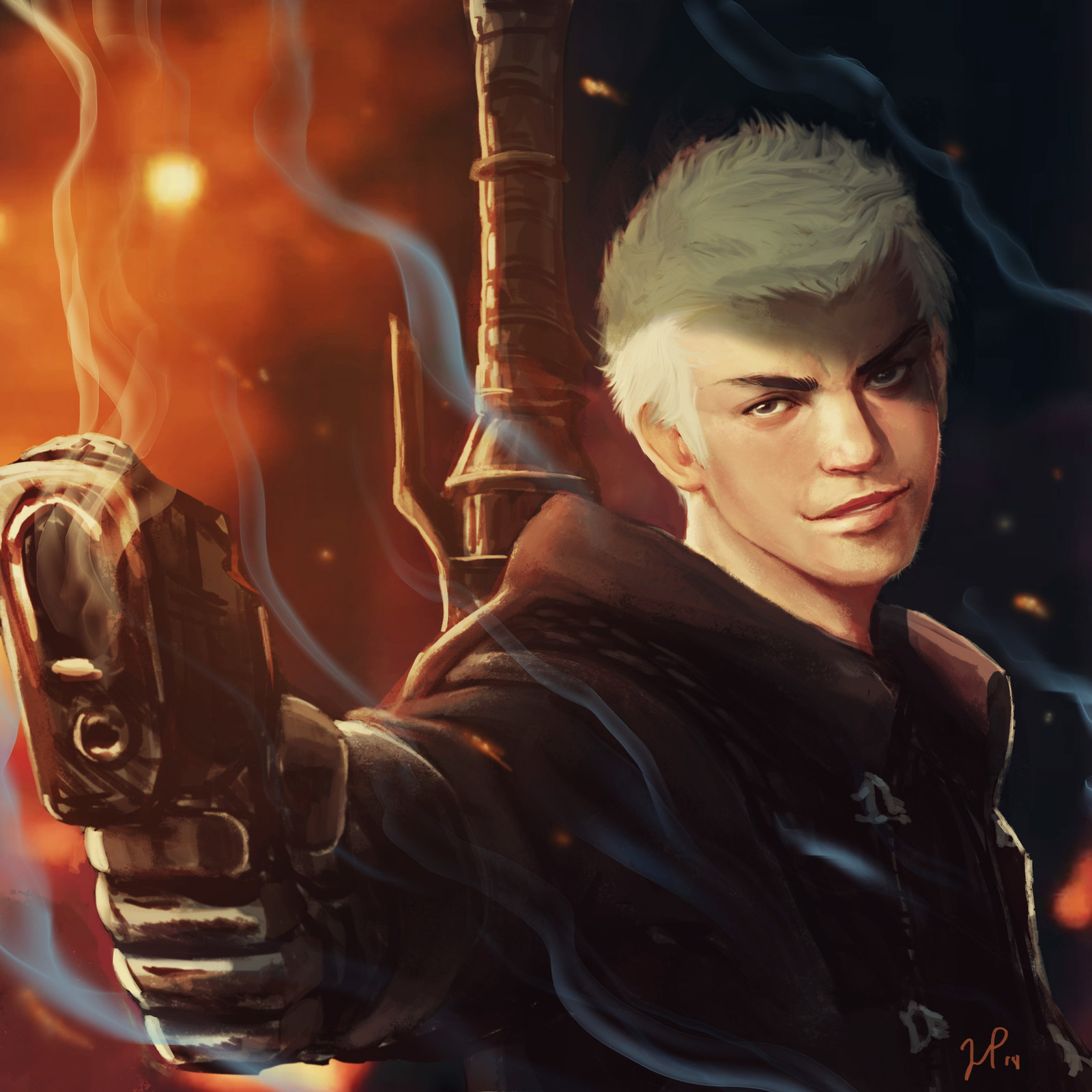 In honor of the announcement of devil may cry 5 a selection of art - Nero, Nero, Art, Games, Dmc, Devil may cry, Longpost