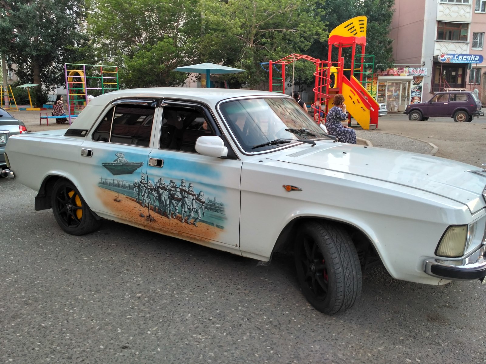 Stormtroopers on the Volga - My, Airbrushing, Star Wars, Barge Haulers on the Volga, Gaz-3102, Volga, Stormtrooper, Auto