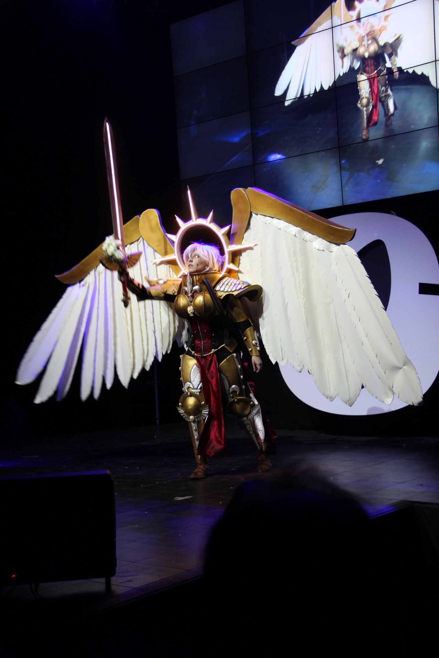 Cosplay Saint Celestine from Warhammer 40,000 - My, Cosplay, Starcon, Warhammer 40k, Warhammer, Saint Celestine, GIF, Longpost