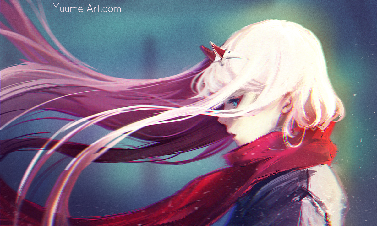 Zero Two - Anime Art, Аниме, Darling in the Franxx, Zero Two, Yuumei