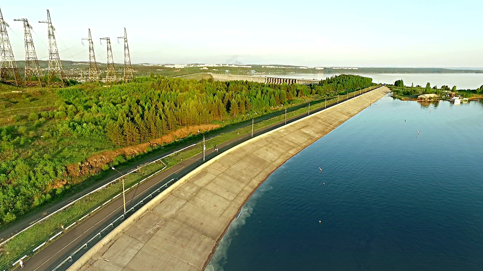 fat cape - My, Summer, Greenery, Reservoir, Ust-Ilimsk, Hydroelectric power station, The photo, Aerial photography, Longpost