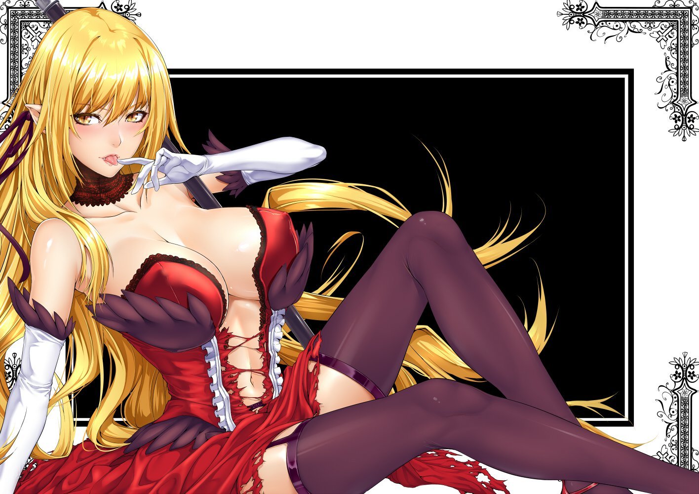 enticing person - NSFW, Anime, Anime art, Monogatari series, Kiss-Shot Acerola-orion Heart-under-blade