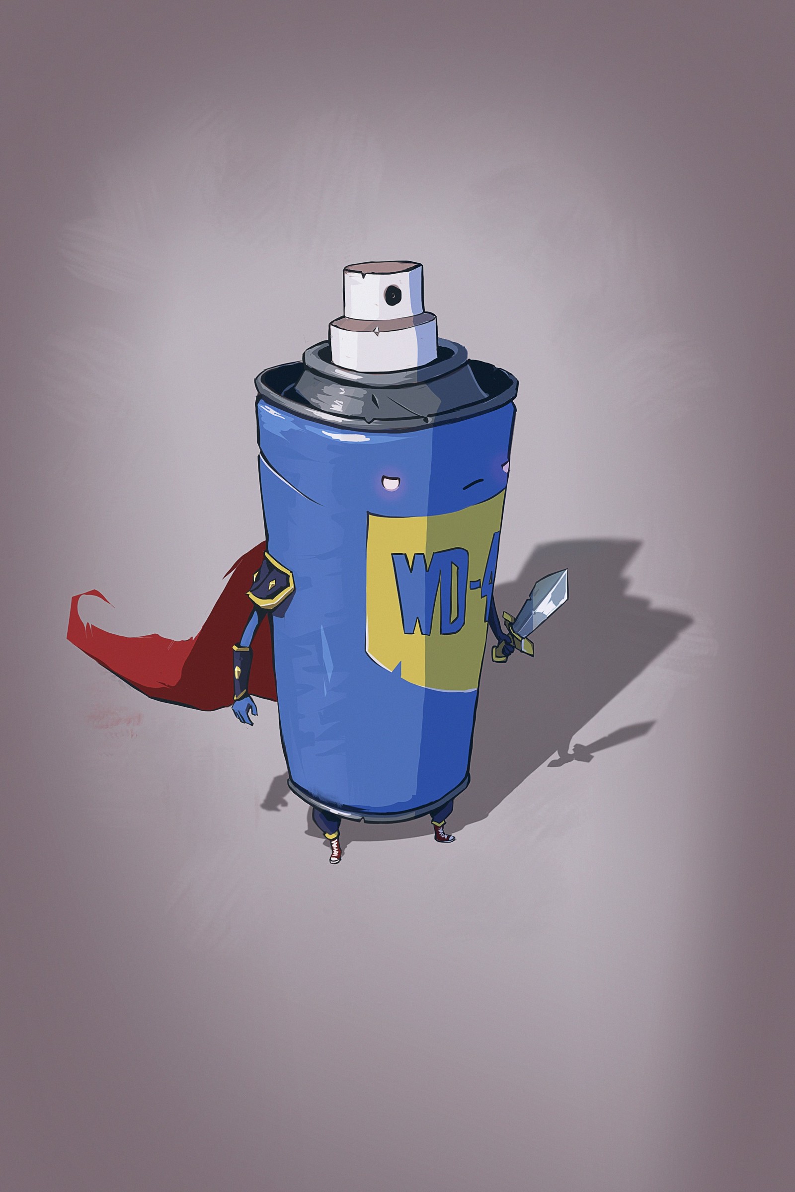 Super-VDshka - My, Drawing, Digital drawing, Wd-40, Photoshop, Superheroes, Grease