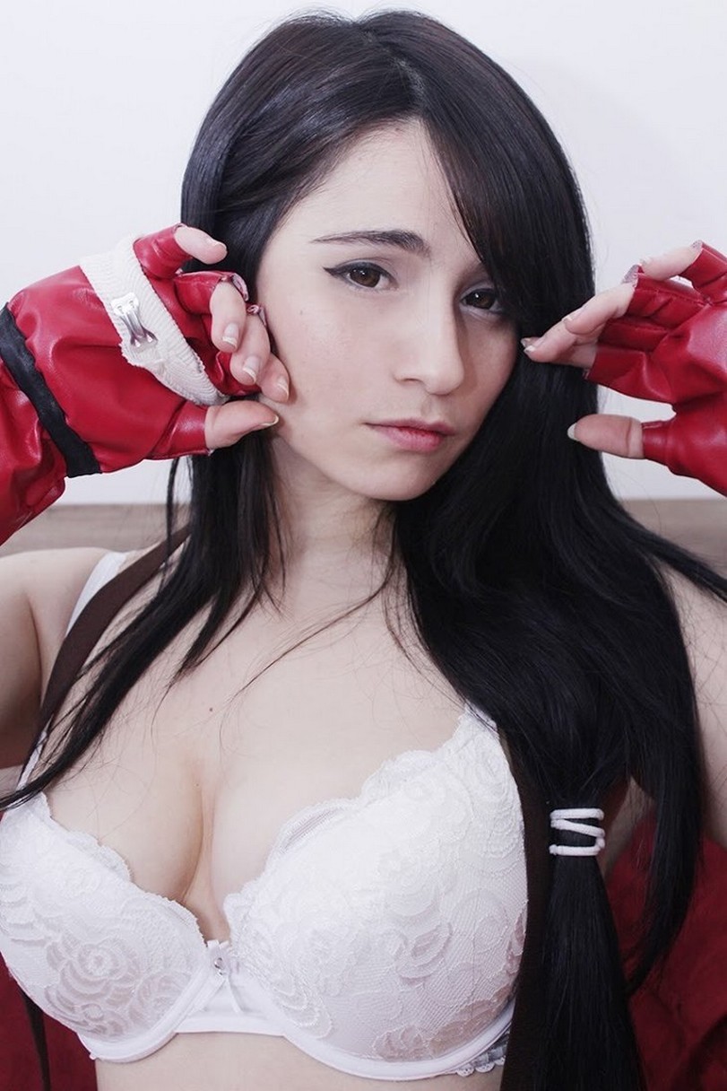 Cosplay Tifa Lockhart (Final Fantasy) - NSFW, Final Fantasy, Final fantasy vii, Tifa lockhart, Cosplay, Boobs, Strawberry, Longpost