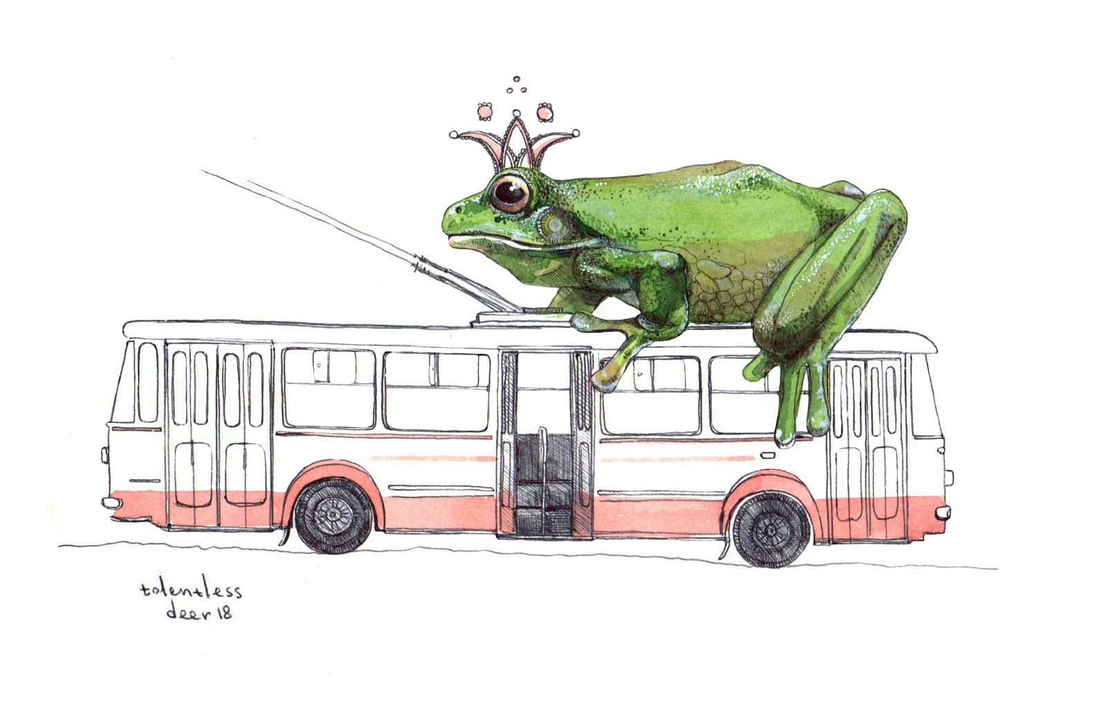 Троллейбус с жабой