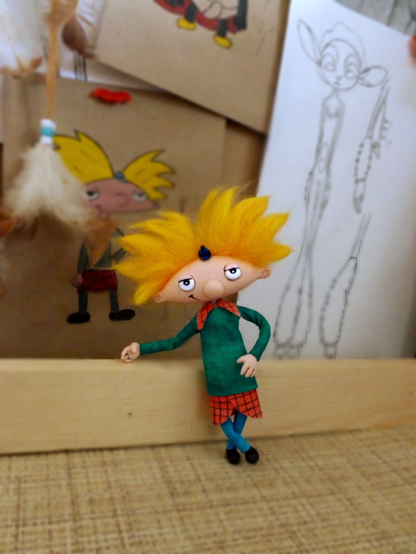 Hey, Arnold! - My, Hey, Arnold, Figurine, Longpost, Crafts, Needlework, Figurines