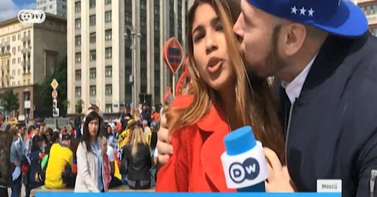 Loving Russian fan apologized to the journalist for the kiss - Kiss, Text, 2018 FIFA World Cup, Болельщики, Deutsche Welle, Journalists, Harassment