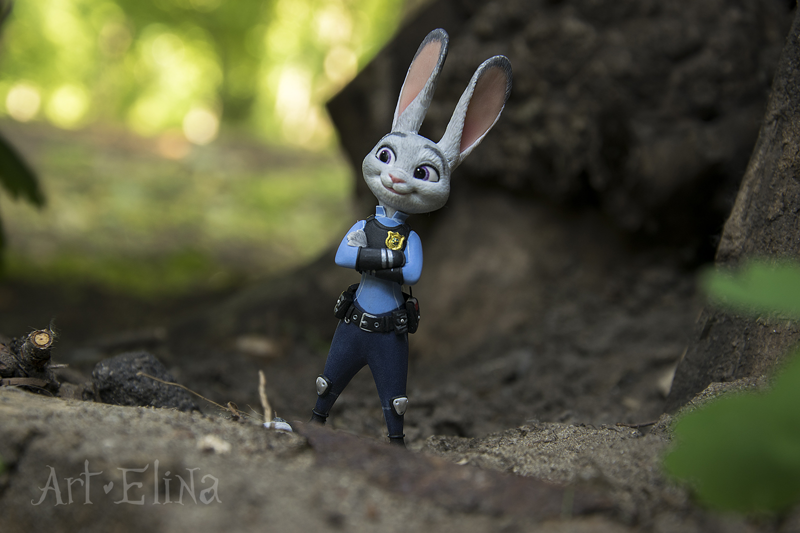 Judy Hopps from polymer clay) - My, Polymer clay, Figurine, Zootopia, Needlework with process, Longpost, Figurines