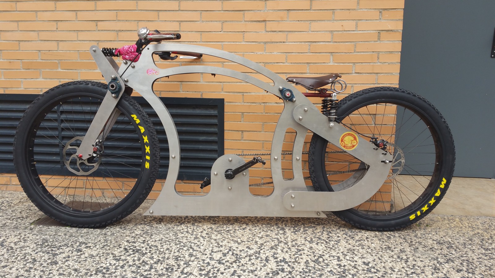 Bicycle made of aluminum sheet. - My, A bike, Custom, Longpost, Customization