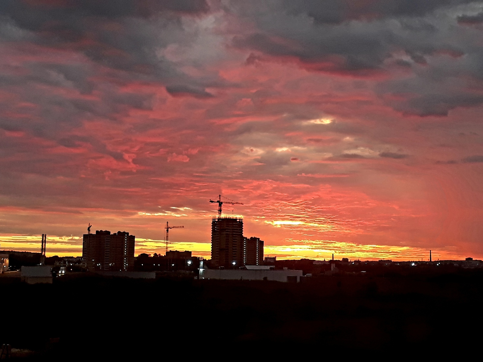 Last sunset - My, Sunset, Hell, Tula, Evening