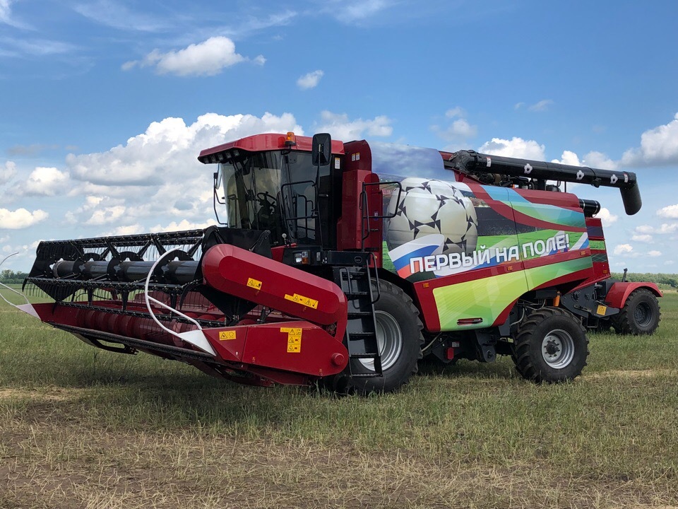 Football unites! - Combine harvester, Gomselmash, Field, World championship, 2018, , First, , Tag