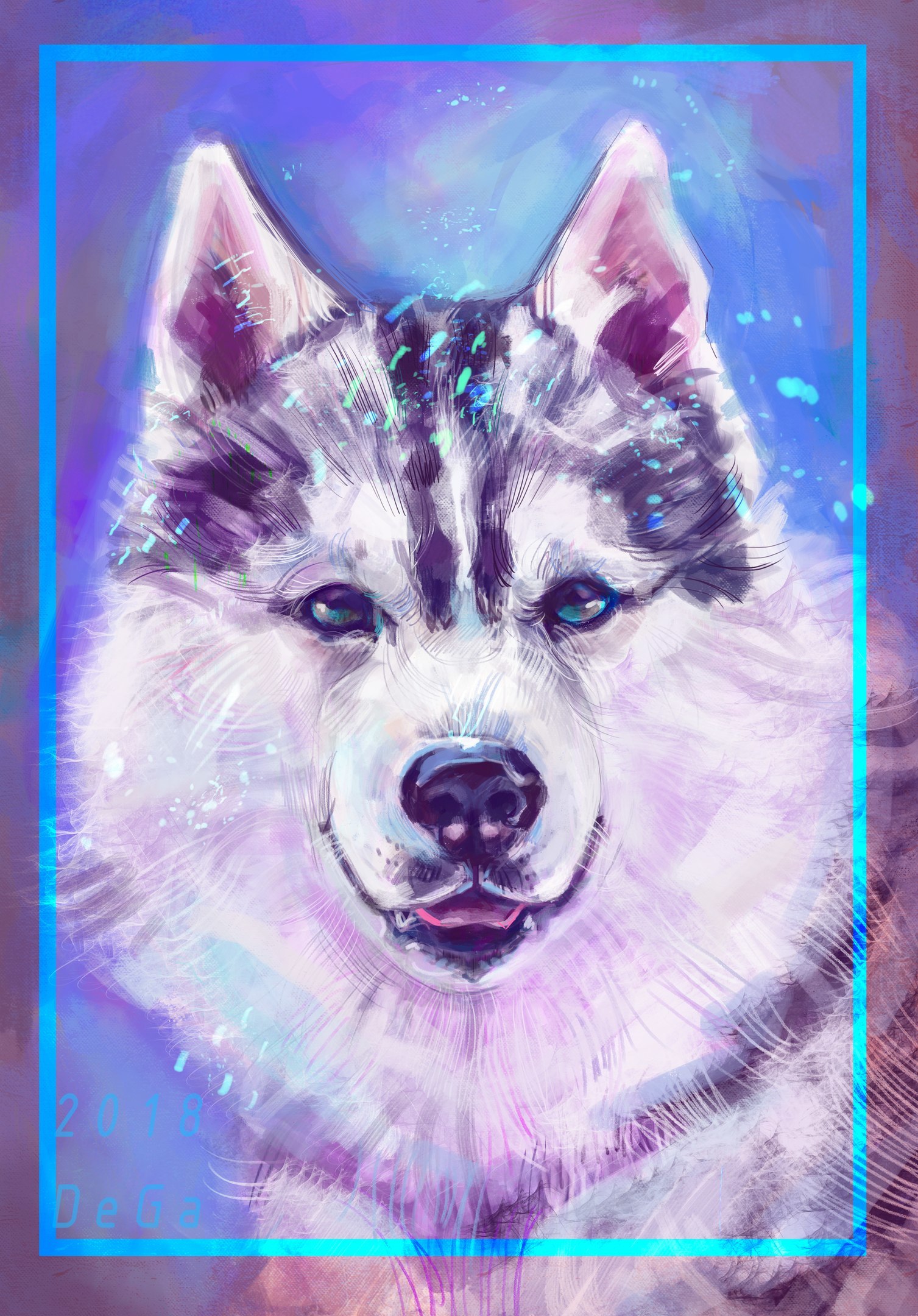 Dogs - My, Dog, Creation, Drawing, Photoshop, Longpost, Digital drawing, Animals, Animalistics