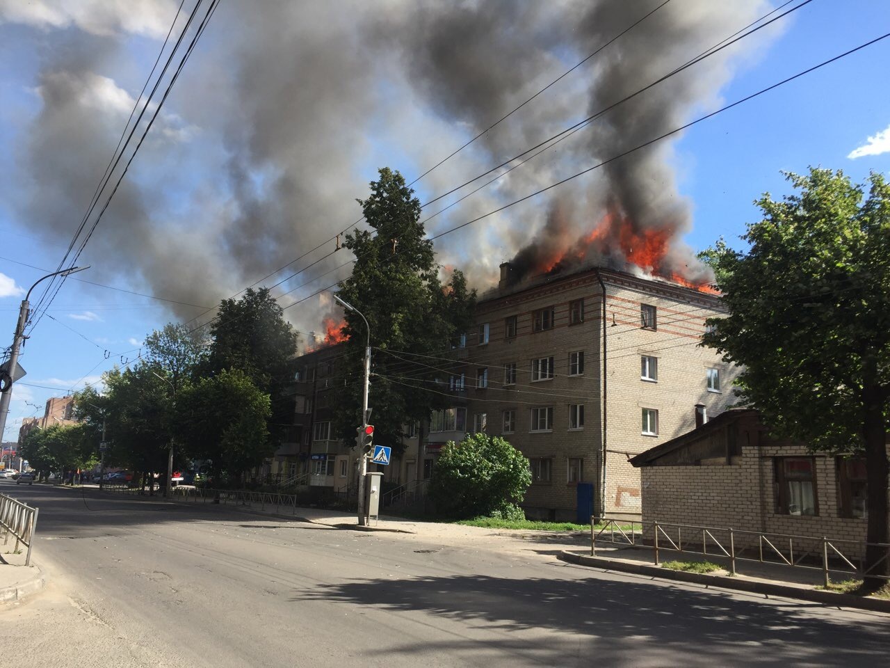 Fire in Ryazan - My, Ryazan, Fire, Eyewitness, Longpost, Negative