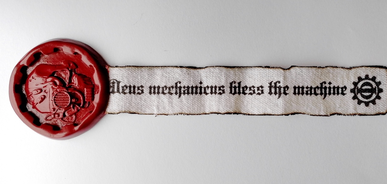 Seal of Purity Adeptus Mechanicus Warhammer 40,000 - My, , Warhammer 40k, Adeptus Mechanicus, Imperium, Seal of purity, Longpost, Needlework, Warhammer, Wh Art