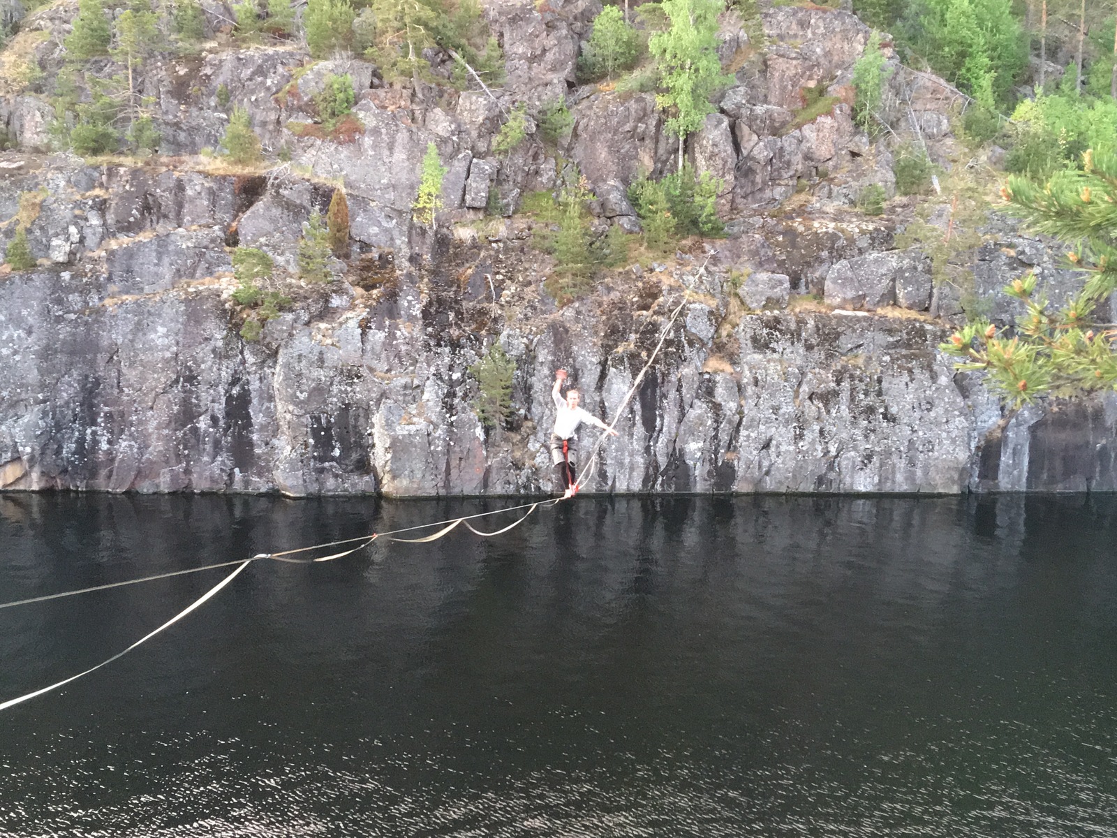 Ladoga. - My, Highline, Sleckline, Ladoga, Catamaran, Longpost, Tourism