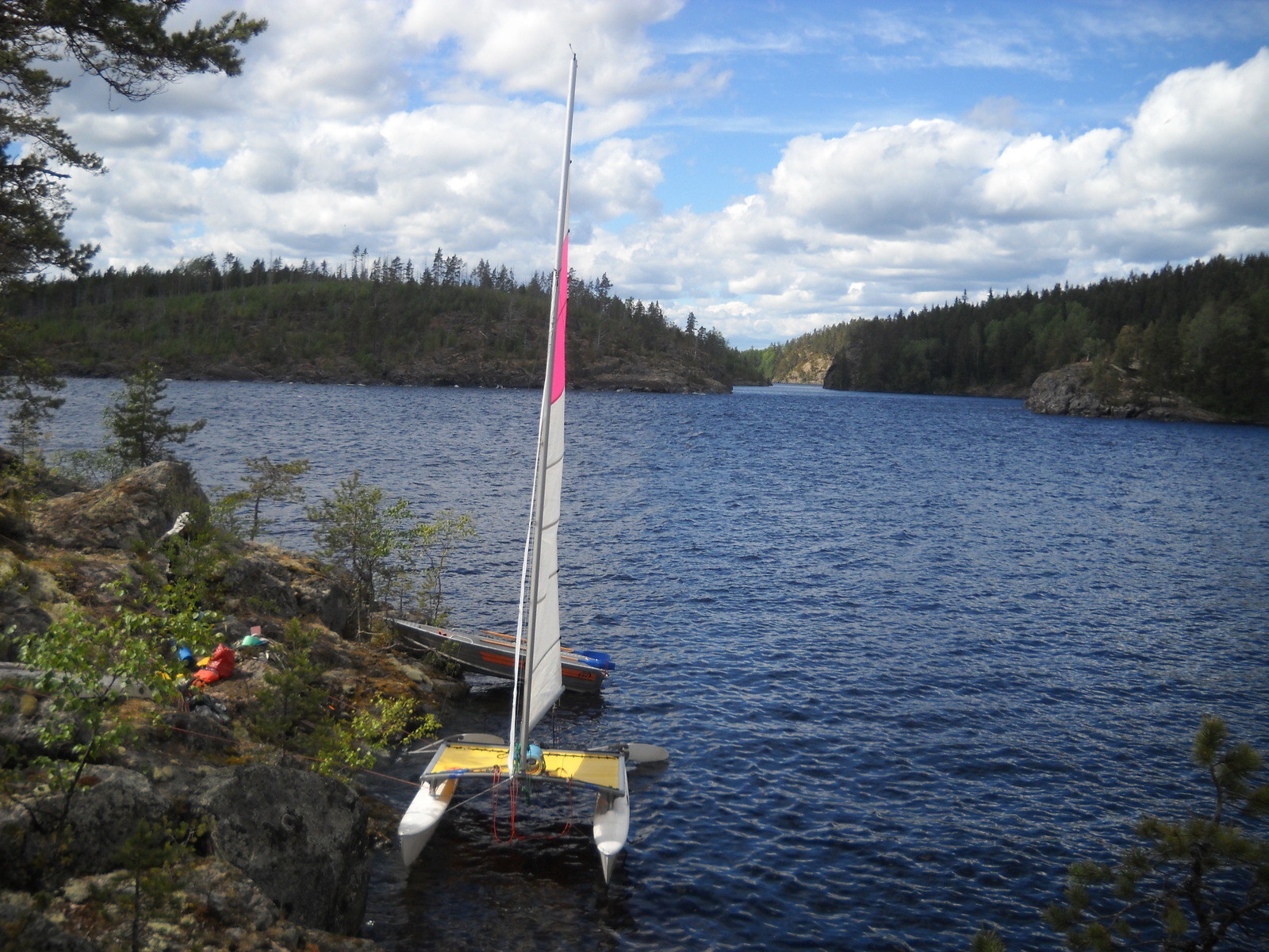 Ladoga. - My, Highline, Sleckline, Ladoga, Catamaran, Longpost, Tourism