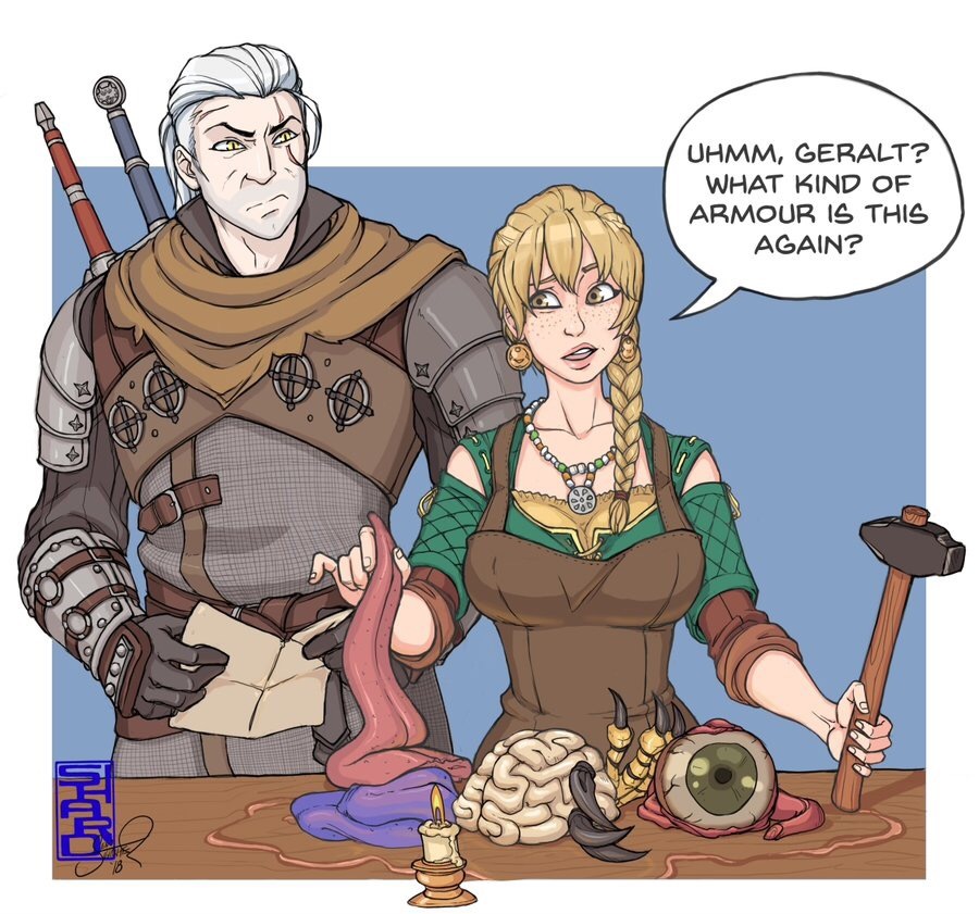 Blacksmith work - Witcher, Art, Humor, The Witcher 3: Wild Hunt