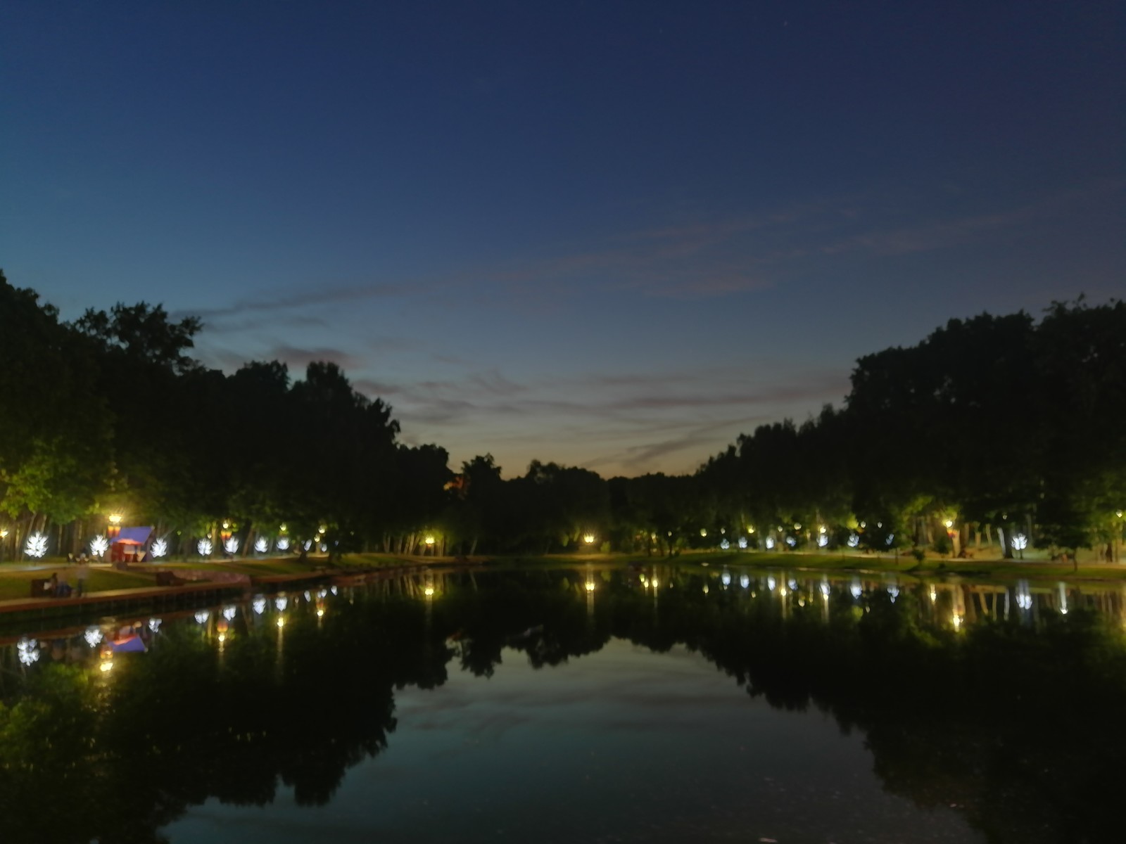 Night in Krasnogorsk - My, Night shooting, Pond, The photo, Krasnogorsk, Ivanovo Lakes, Longpost