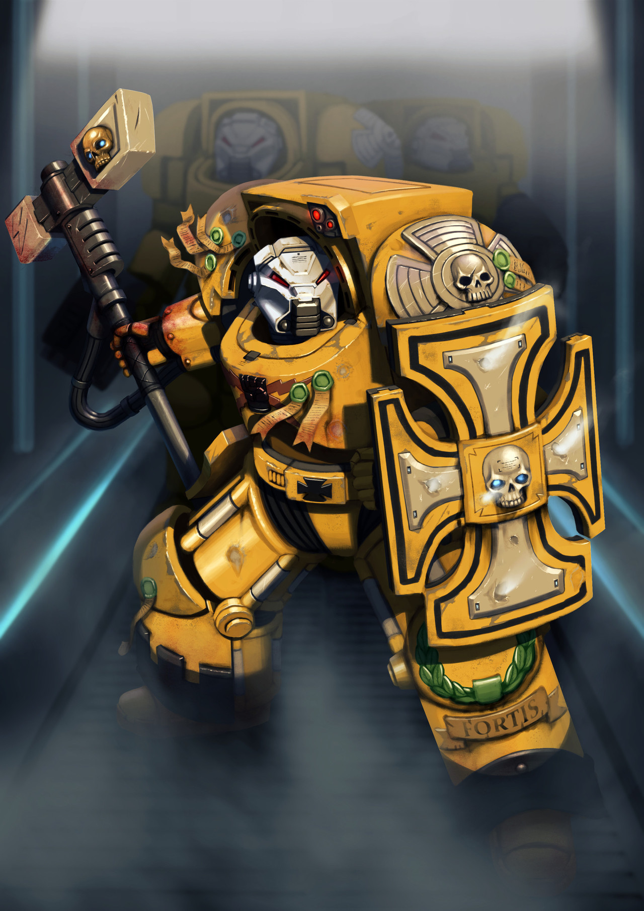 Terminator - Warhammer 40k, Wh Art, Imperial fists, Space Marine