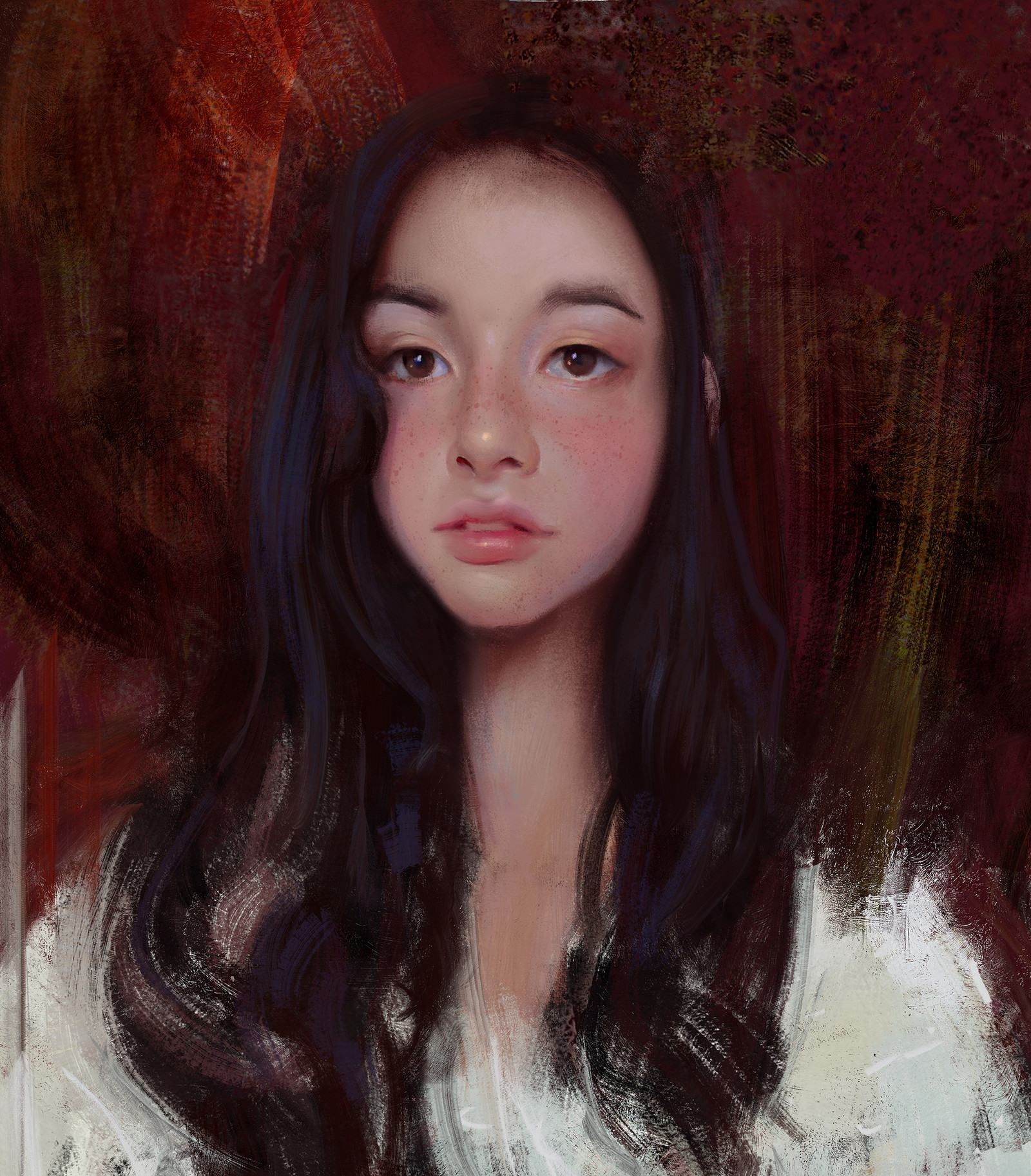 Portrait of a girl. - Portrait, Girls, Illustrations, Art, Digital