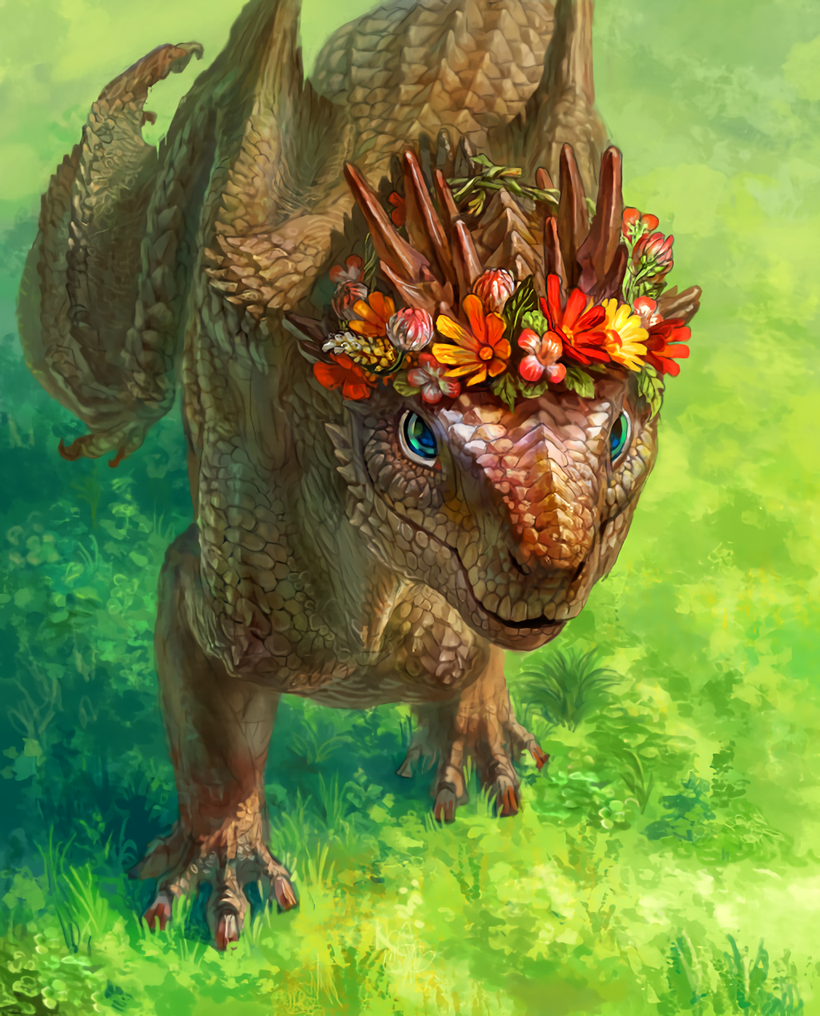 child of the fields - Art, The Dragon, Wreath