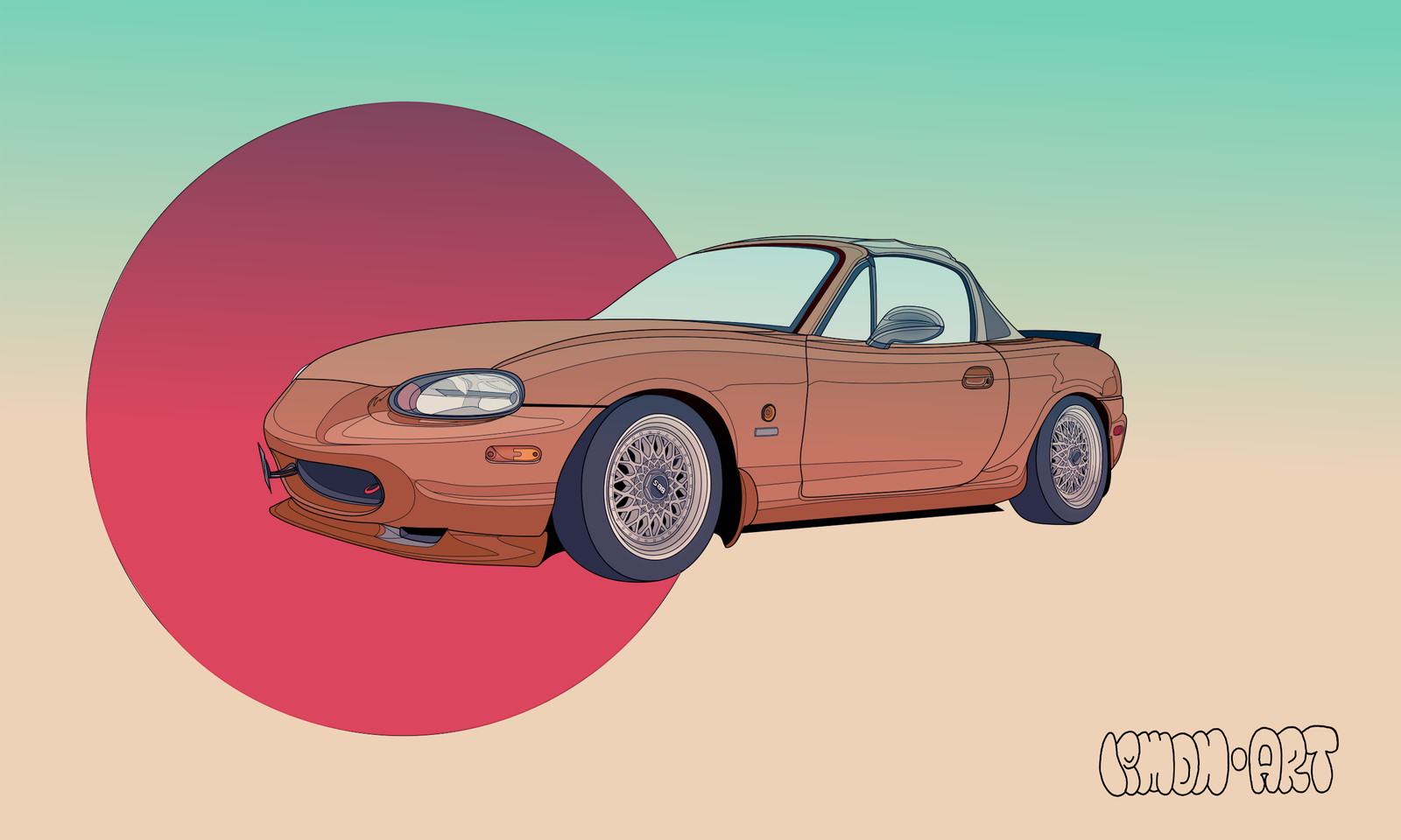 LEMON ART - MAZDA
 - My, Mazda, Art, Arta, Drawing, Auto