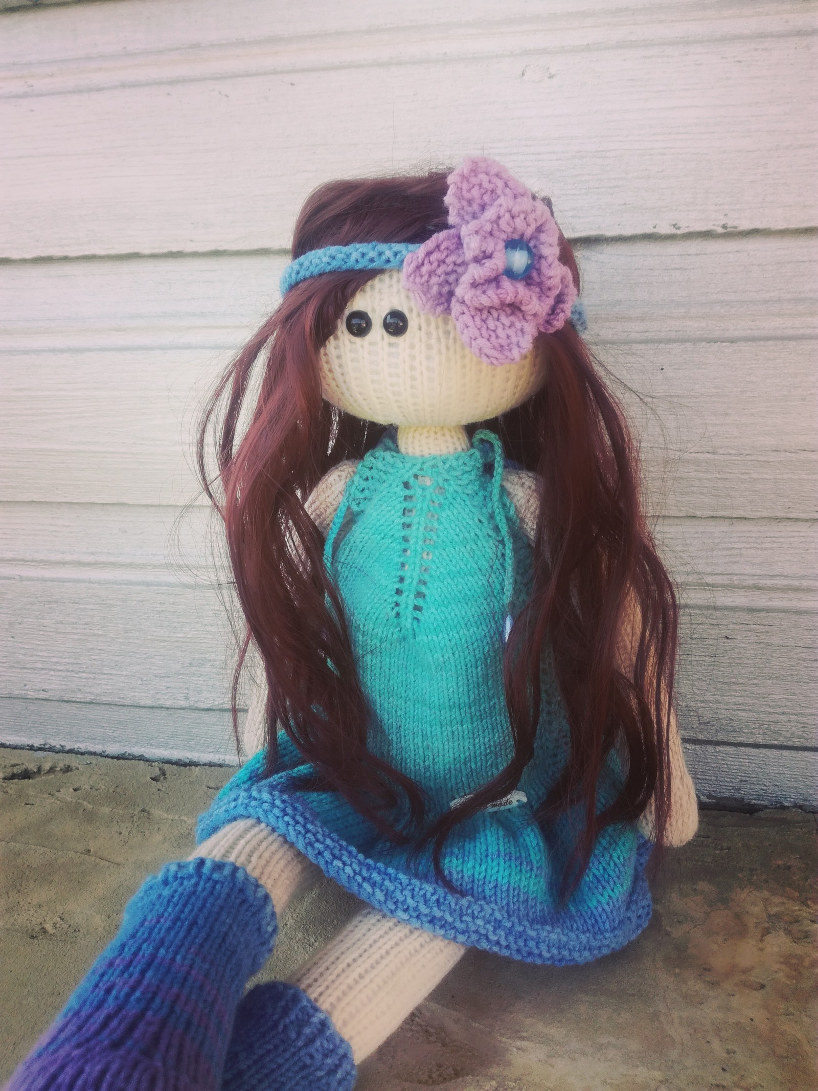 doll for mom - My, Mum, Knitting, Doll, Longpost