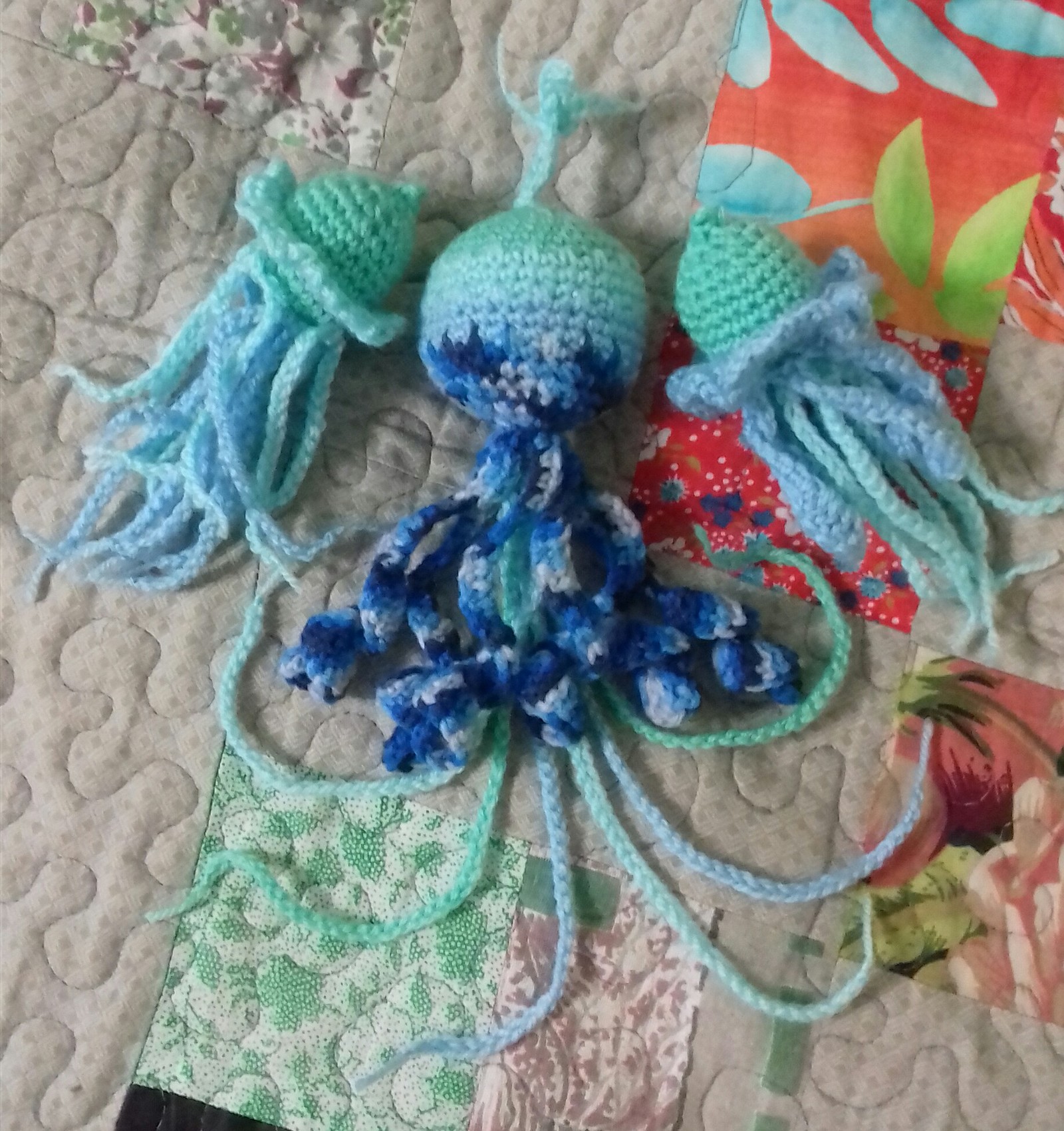 Knitted jellyfish. - My, Knitting, Crochet, Knitted toys, Jellyfish, Question, Needlework, Longpost