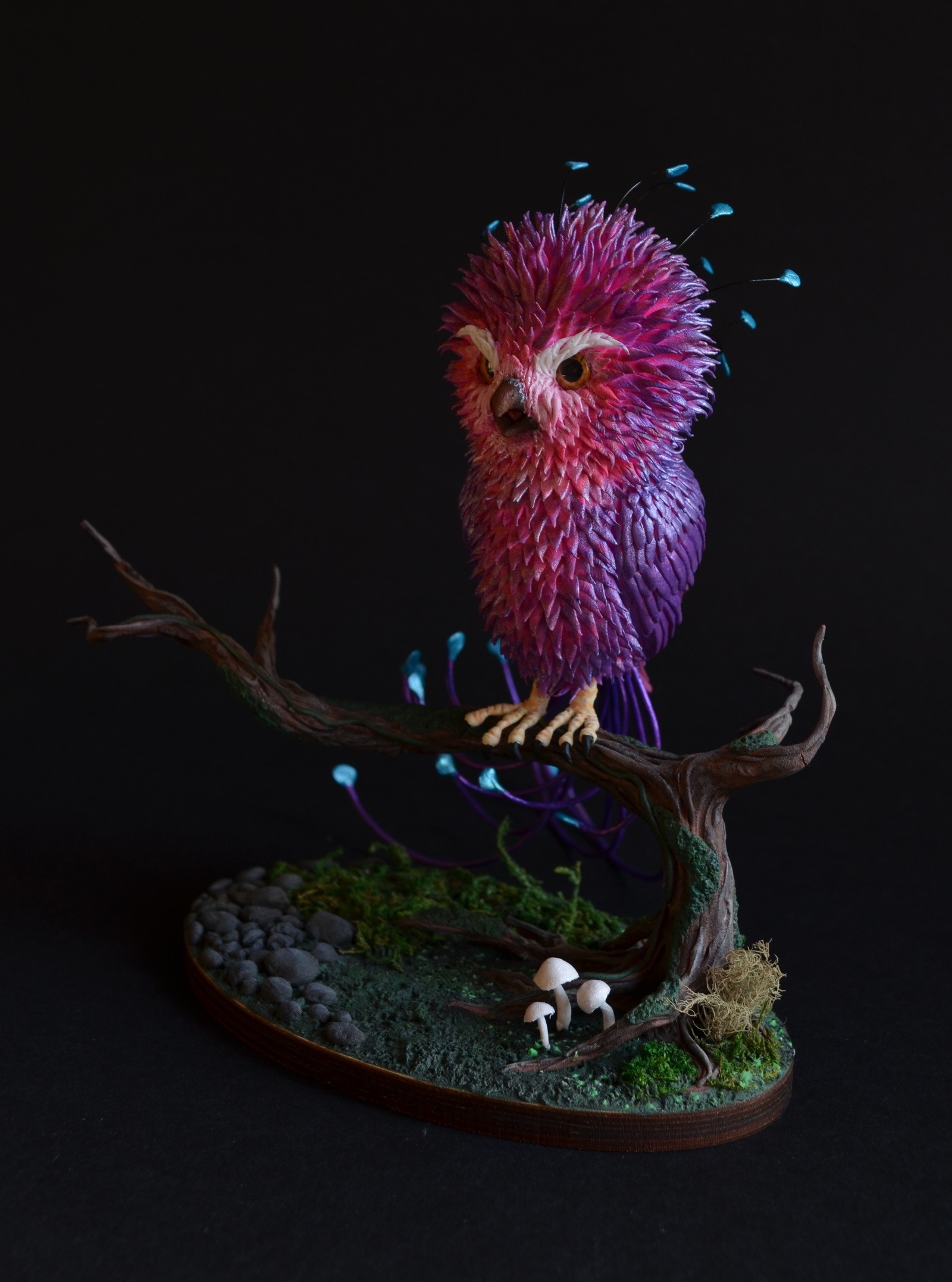 Fwooper figurine from Fantastic Beasts and Where to Find Them - My, Handmade, , Sculpture, Лепка, Longpost